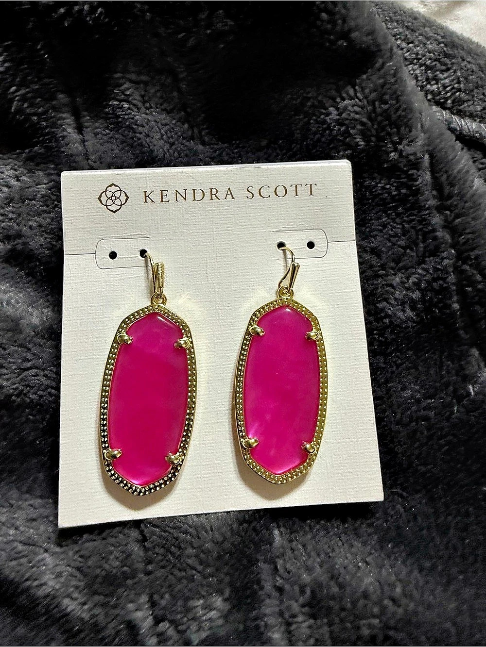 Kendra Scott Elle Drop Earrings Pink Statement Drop Earrings NWT